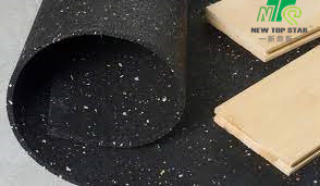 3mm Natural Rubber Flooring Underlayment For Laminate Flooring Gold Film